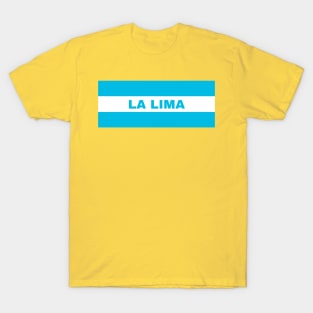 La Lima City in Honduras Flag Colors T-Shirt